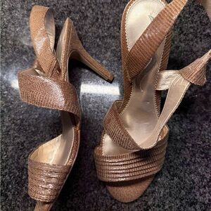 New Nina  Brown Strappy Heels 7M